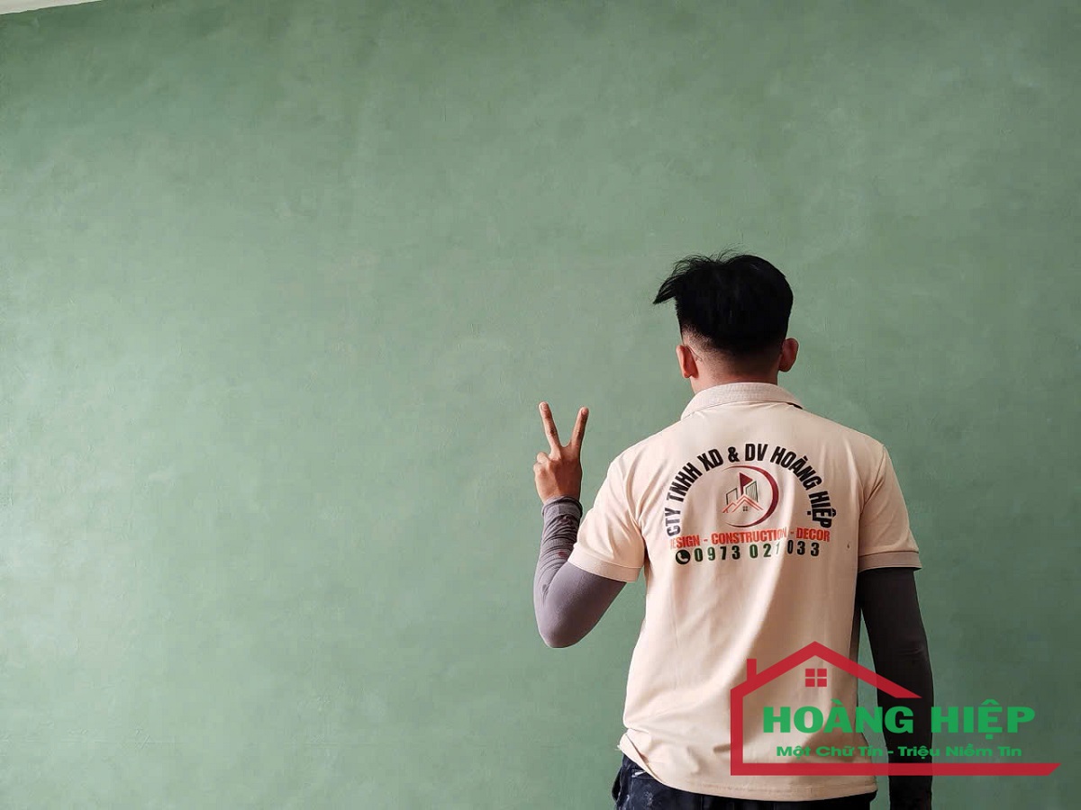 Sơn hiệu ứng bê tông - Xu hướng mới trong kiến trúc hiện đại 4 Xây dựng Hoàng Hiệp thi công sơn hiệu ứng bê tông đẹp