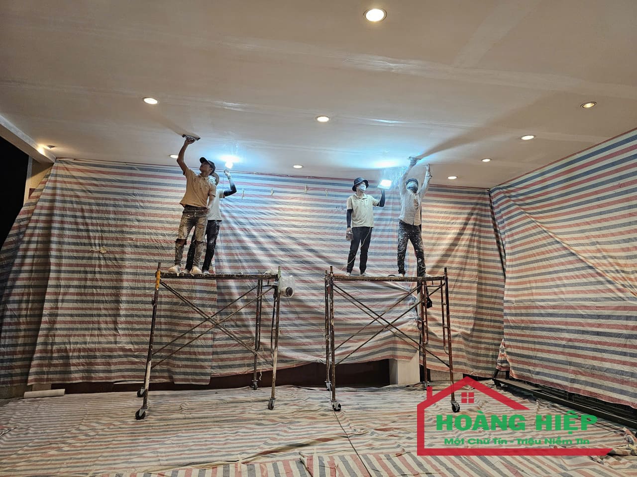 Nhận Thi Công Vách Ngăn Thạch Cao Gò Vấp Đúng Tiến Độ 3 Làm vách ngăn thạch cao uy tín tại xây dựng Hoàng Hiệp
