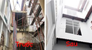 Ảnh thợ sơn sửa nhà tại quận 4 của hoàng hiệp